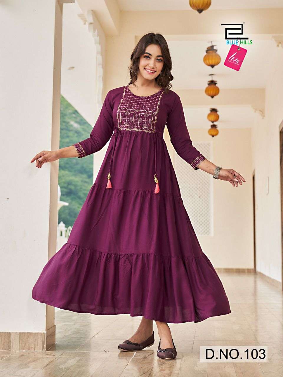 BLUE HILLS JASMINE DESIGNER RAYON GOWNS LATEST CATALOGUE (9)